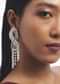 Silver Zircon Cascading Fringe Drop Earrings