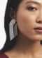 Silver Zircon Studded Cascading Earrings