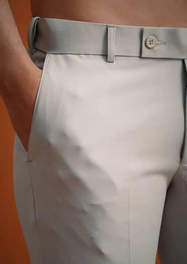 Sky Blue Cutdana Work Polyester Tuxedo And Pant Set