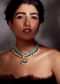 Sky Blue Kundan Choker Necklace In Gold Pleated Silver Alloy