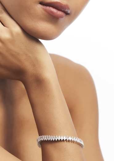Sleek Silver Zircon Bracelet