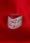 Sliver plated ring with curvy line studded in diamond only on Kalki