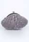Smoke grey clutch designed in embroidered net jaal work only on Kalki