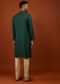 Emerald Green Embroidered Cotton Silk Kurta Set