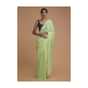 Spring Green Saree In Chiffon With Badla Work All Over Online - Kalki Fashion
