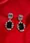 Stone studded elegant earring with square crystal bead only on Kalki