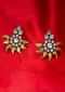 Stone studded fancy cluster earring only on kalki
