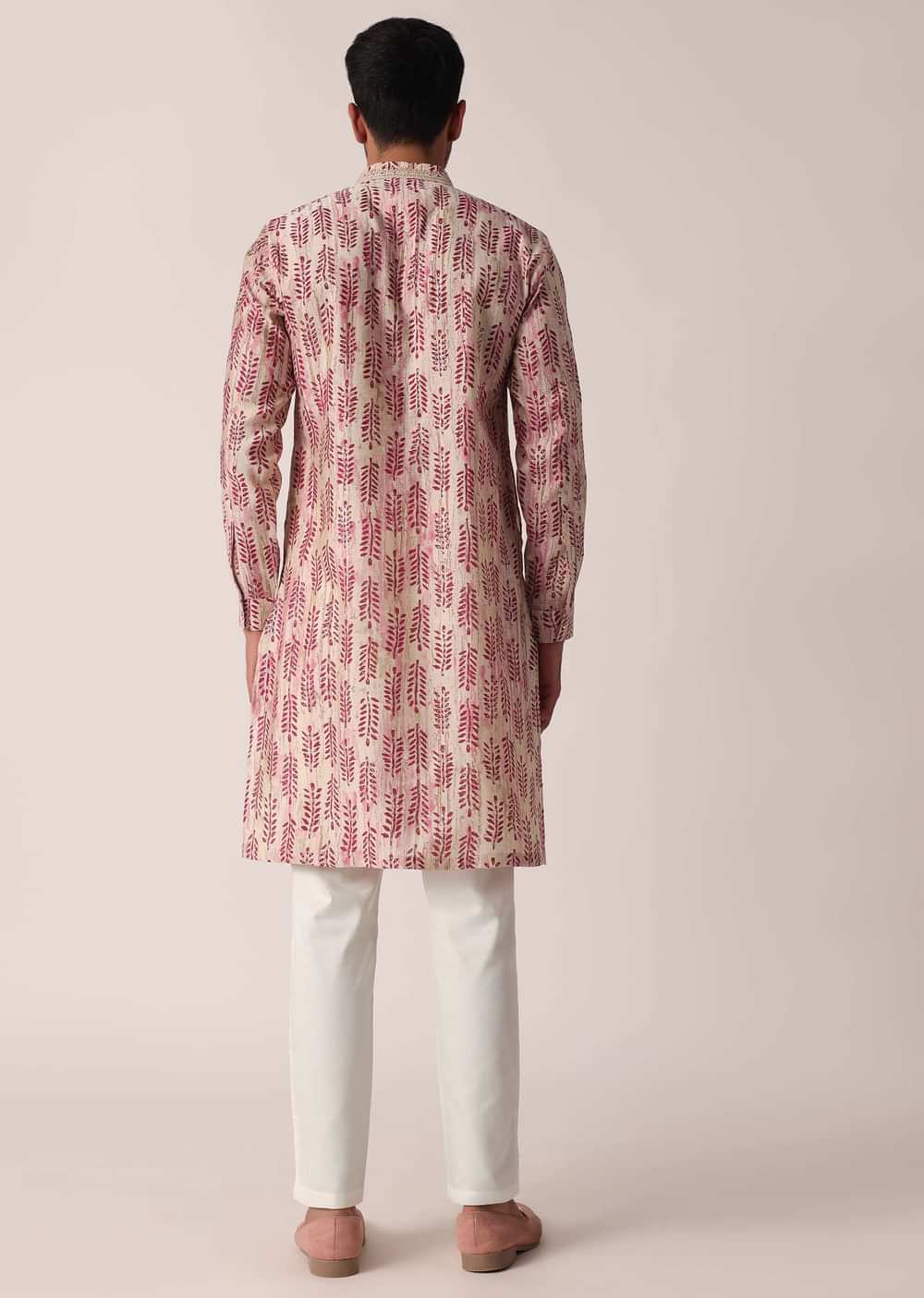 Striking Red Cotton Kurta For Men