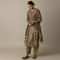 Stunning Brown Thread Work Kurti Pant Set