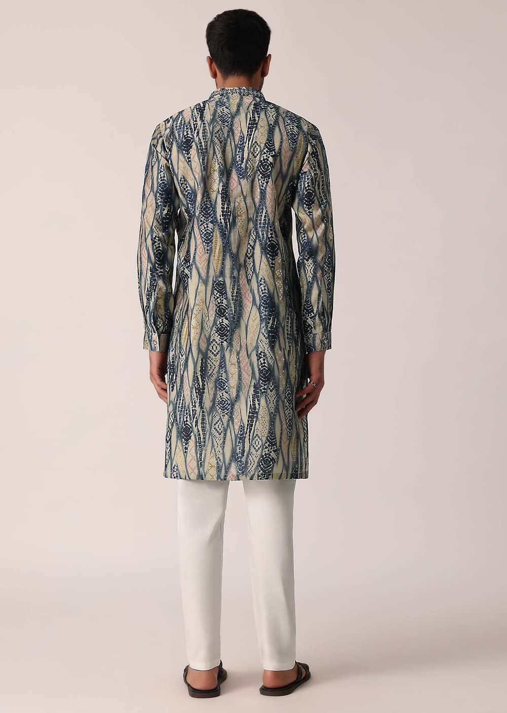 Stylish Blue Cotton Kurta For Men