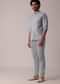 Stylish Grey Short Kurta With Embroidered Matching Bandi