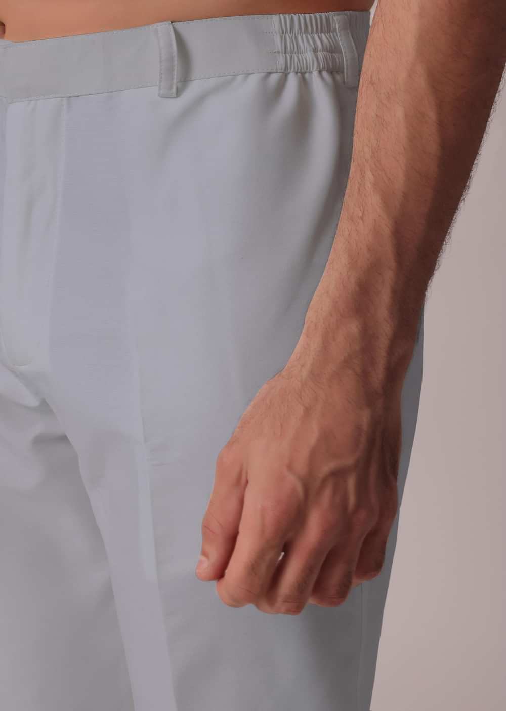 Stylish Grey Short Kurta With Embroidered Matching Bandi