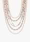 Stylish Pearl And Bead Mala In Green And Pink Shades