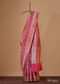 Hot Pink Handloom Saree In Uppada Silk With Meenakari Jaal-Zari Work And Unstitched Blouse