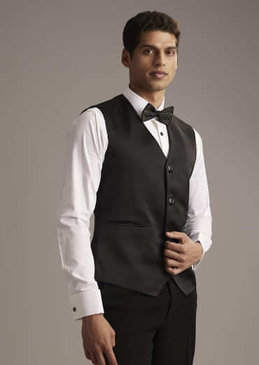 Teal Blue Tuxedo For Men With Cutdana Embroidery
