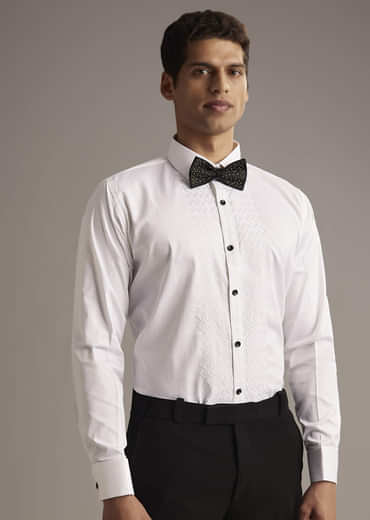 Teal Blue Tuxedo For Men With Cutdana Embroidery