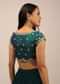 Pink Blouse In Brocade Silk With Bandhani Print And Half Sleeves