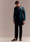 Teal Blue Indo Western Set For Men With Heavy Embroidery