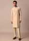 Teal Blue Jacket Kurta Set With Thread Embroidery