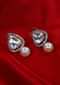 tear drop shaped polki kundan stud with white pearl drop only on kalki