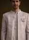 Wisteria Purple Silk Open Style Sherwani Set