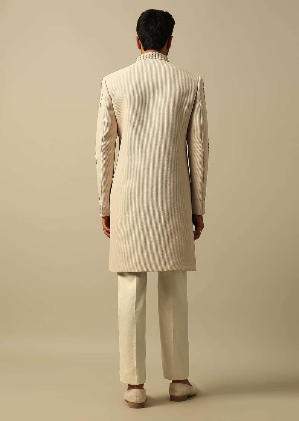 Timeless Beige Indowestern Set For Men