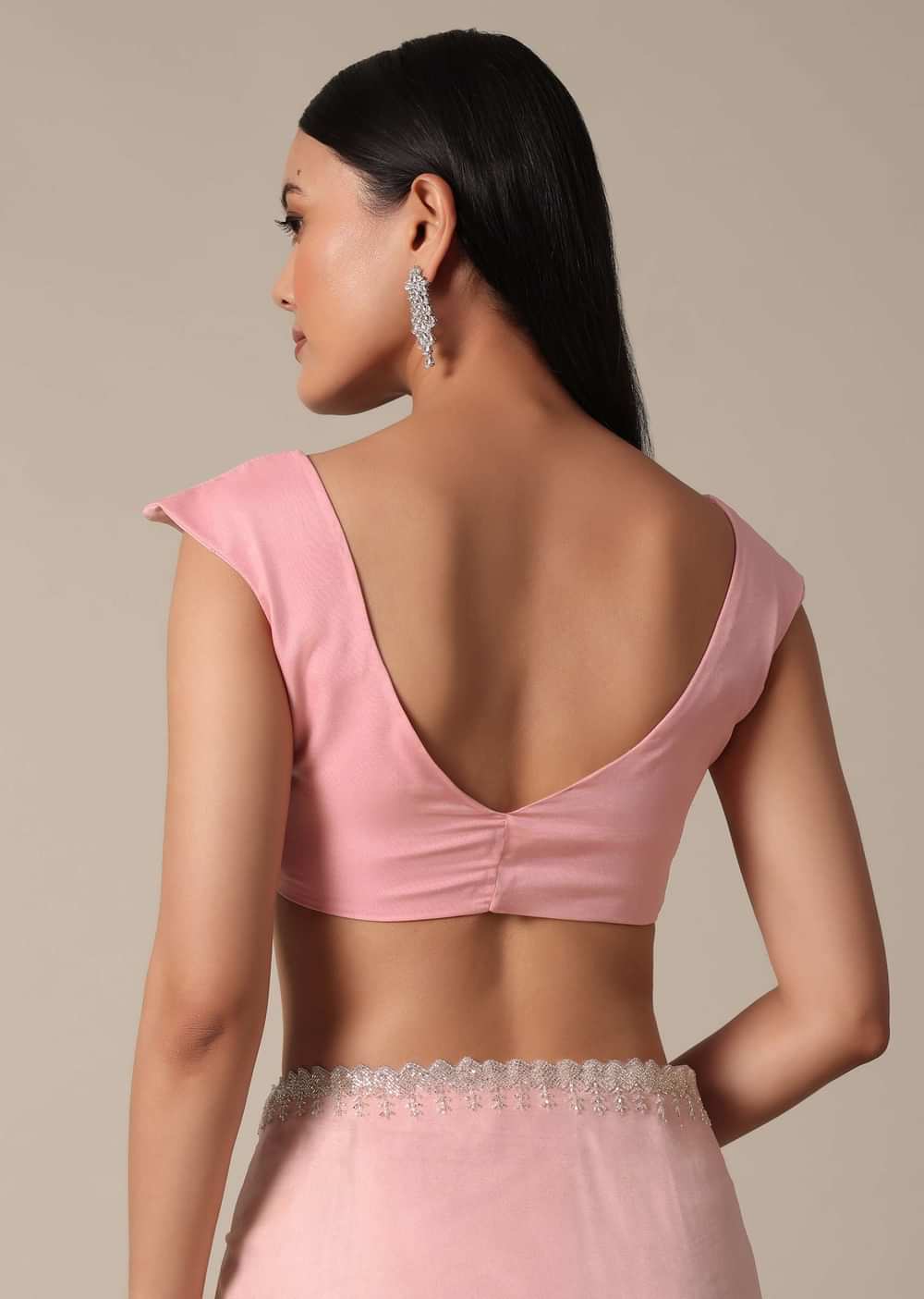 Timeless Pink With Cut Dana Embellished Border Work