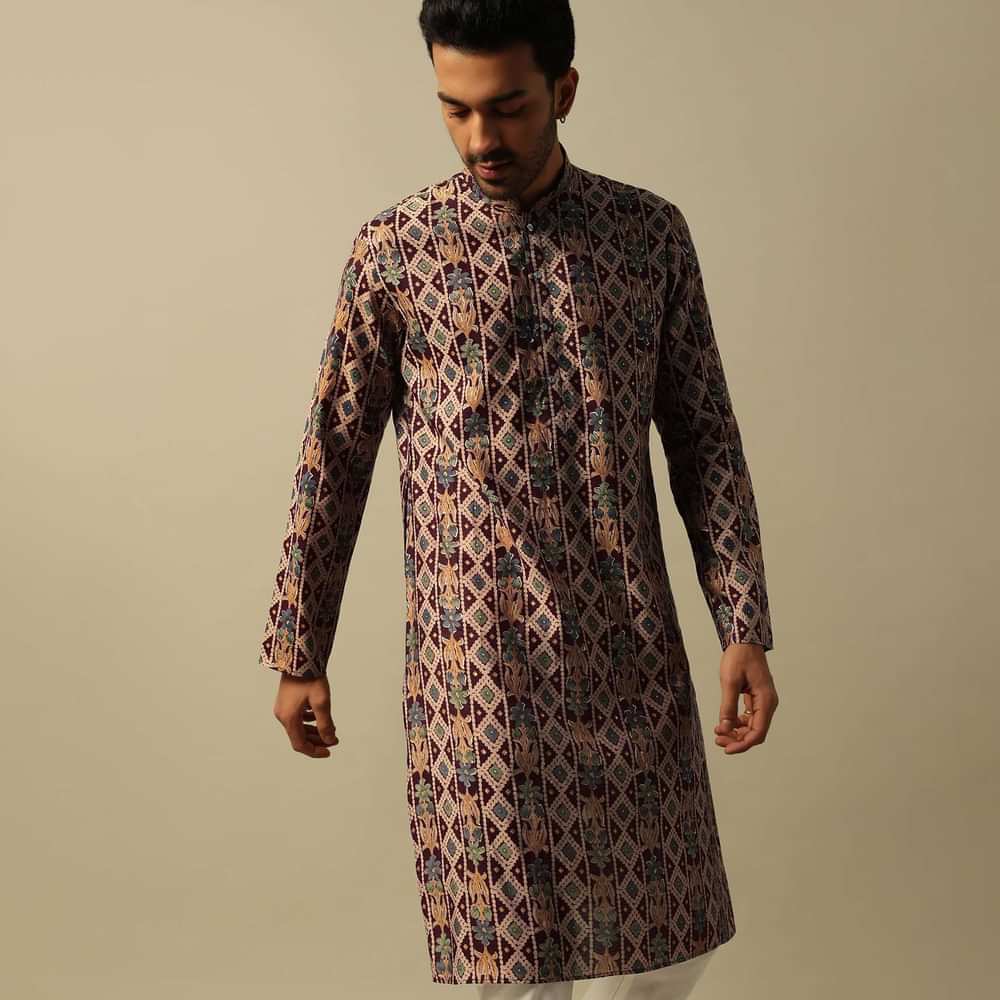 Timeless Red Cotton Kurta Set For Men