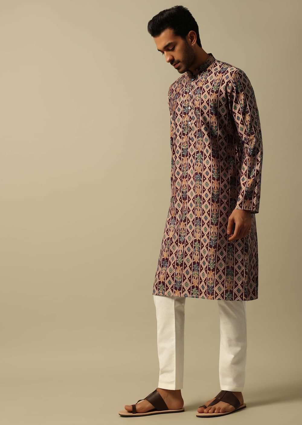 Timeless Red Cotton Kurta Set For Men