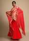 Tomato Red Skirt And Multi Color Lehariya Printed Kurti Adorned With Gotta Patti Work