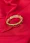 Traditional gold plated kada in magenta and emerald green beads only on Kalki