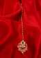 Traditional kundan studded maang tikka in flower motif only on Kalki