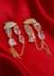 Tribal Style Fancy Party Wear Earring Adorn With Semi Precious Stone Online - Kalki Fashion