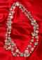 Tribal style long necklace adorn in acrylic mother of pearls and round pearls  only on Kalki