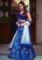 Tridha Choudhury In Kalki Sapphire Blue Lehenga Choli With Foil Print In Framed Floral Motifs And Ethnic Heritage Pattern
