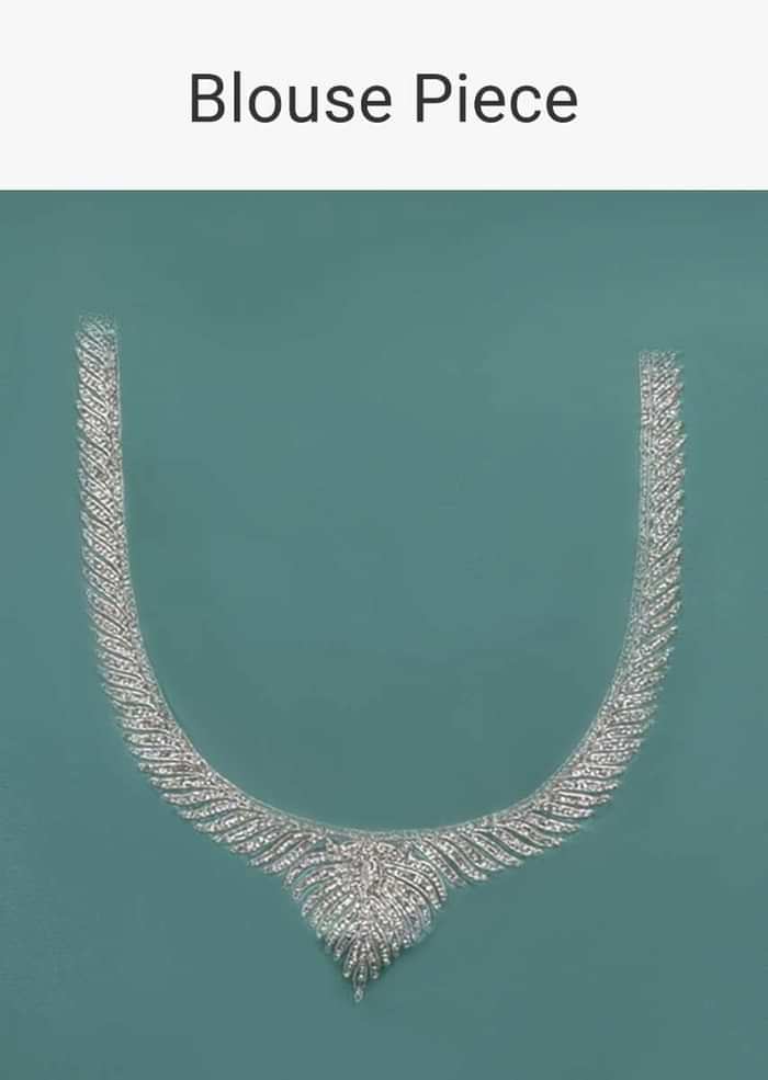 Turq Ombre Saree In Satin Blend With Stone Work In Contemporary Peacock Feathers On The Border Online - Kalki Fashion