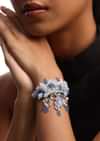 Turquoise And White Handcrafted Bracelet In Mix Metal