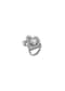 Two Tone Ring With Uncut Polki And White Zirconia