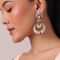 Two Tone Victorian Danglers With Studded Polki
