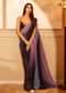 Vaani Kapoor Flaunting Kalki Black Ombre Saree In Crush With Embroidery