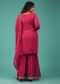 Embroidered Valentine Red Georgette Sharara Set