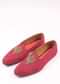 Valentine Red Juttis For Men In Suede With Embroidery