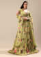 Verdant Green Printed Blouse And Skirt