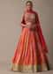 Vibrant Orange Lehenga Set With Embroidered Choli