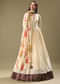 Warm Ivory Beaded Long Suit With Dupatta
