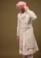 Nude White Silk Sherwani Set With Intricate Embroidery