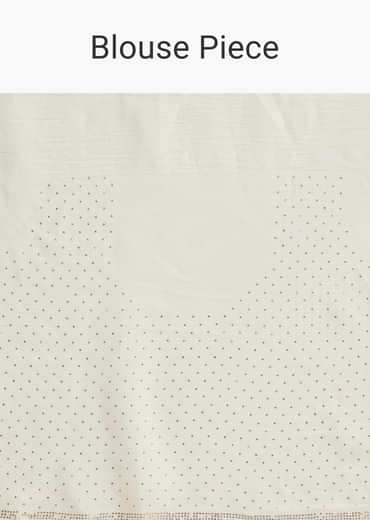 White Chiffon Saree with Resham Embroidery