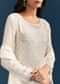 White Chinon Sharara Suit With Sequins Moti And Cut Dana Detailing