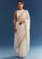 White Crushed Tissue Cutdana Embroidered Saree