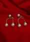White pearl studs with drop
